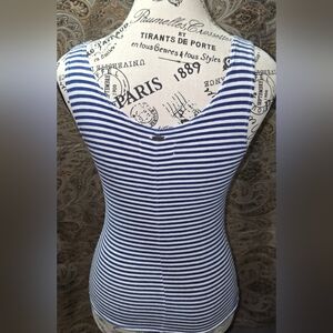 Striped Blue and White Tank Top
